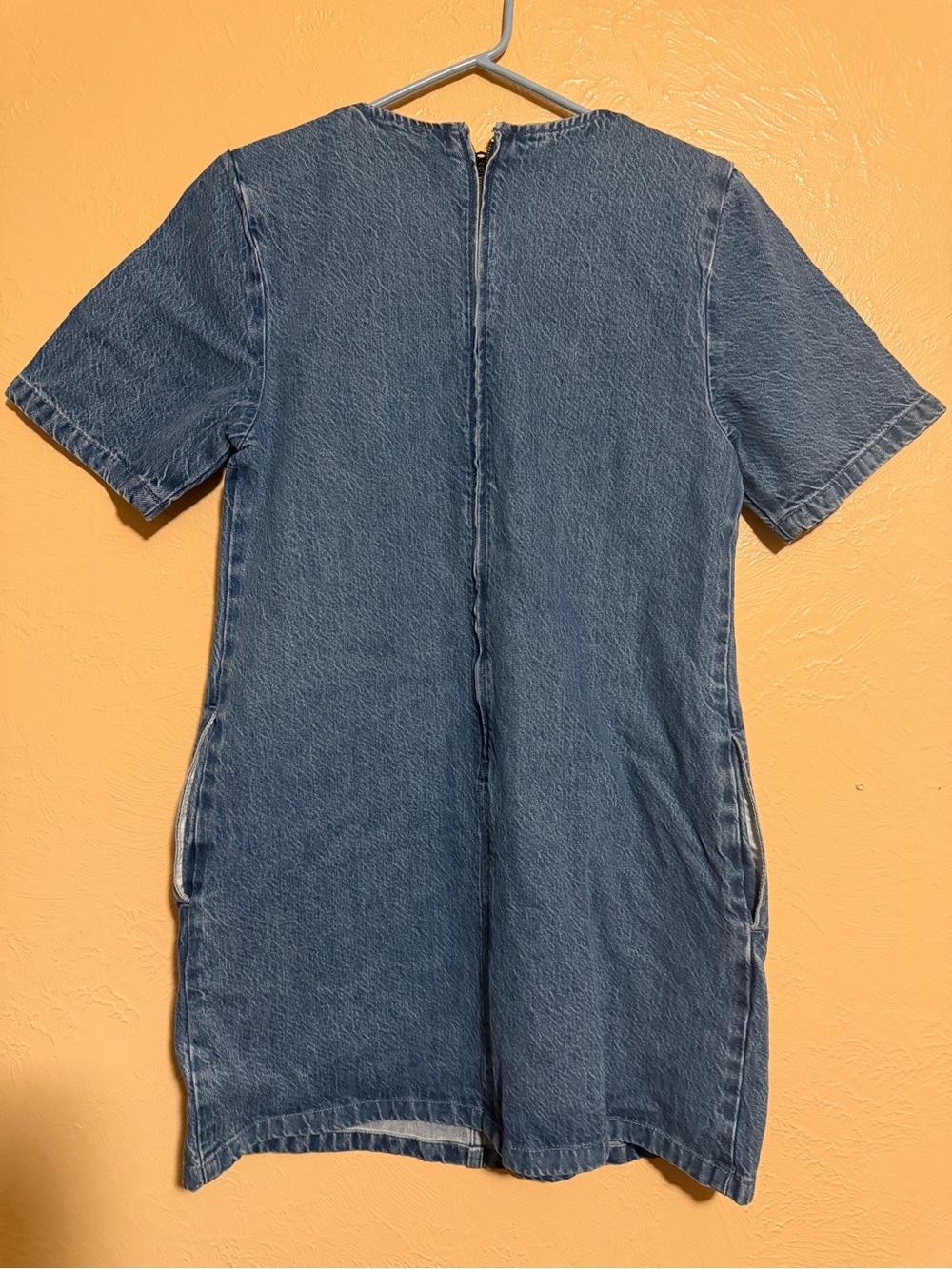 Abercrombie & Fitch Denim Blue Short-Sleeve Midi Dress - Picture 3 of 3